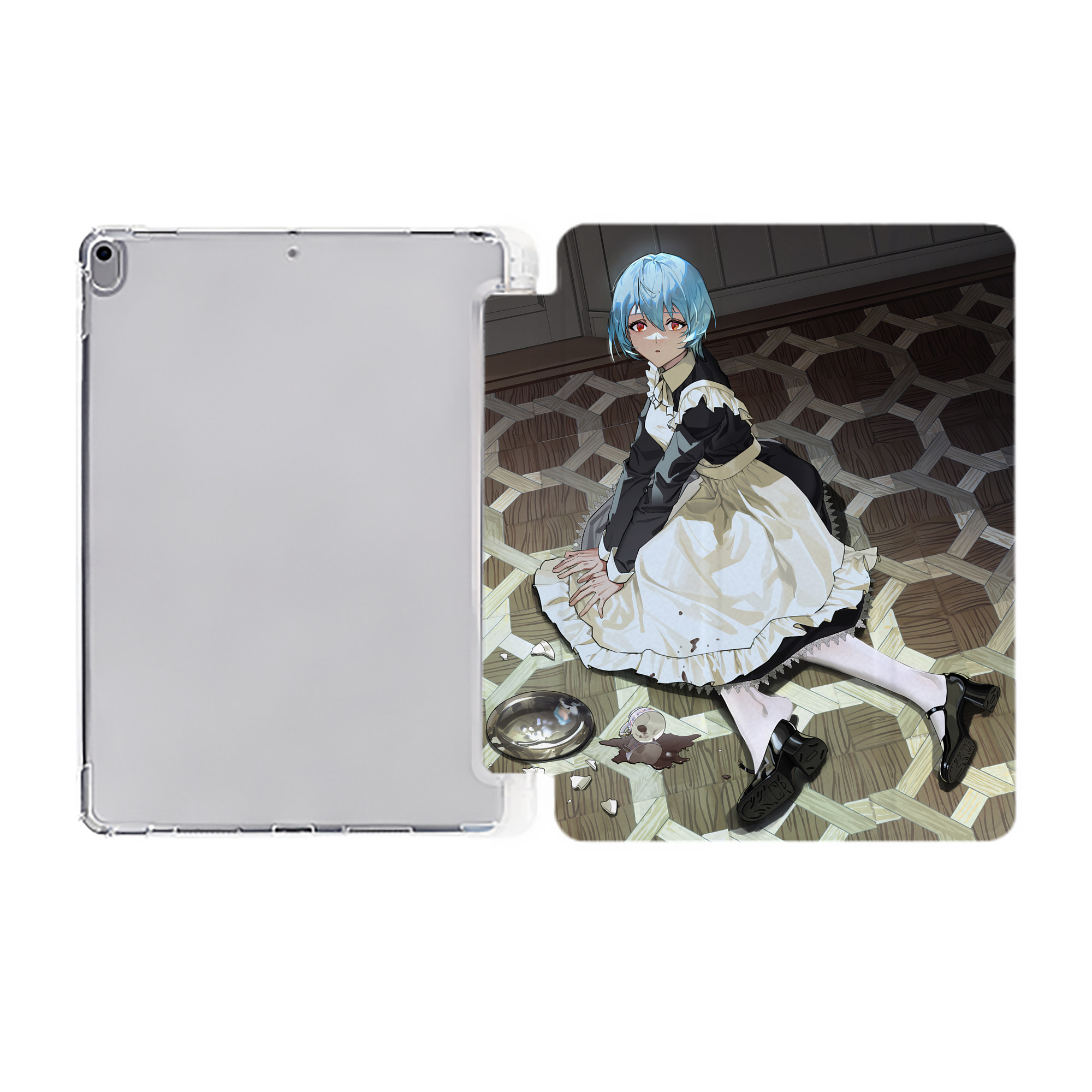 （画像用） EVA 新世紀エヴァンゲリオン IPad ケース ペン収納付き 三つ折りスタンド PUレザー×シリコン 対応機種9.5/10.5/10.9インチ
